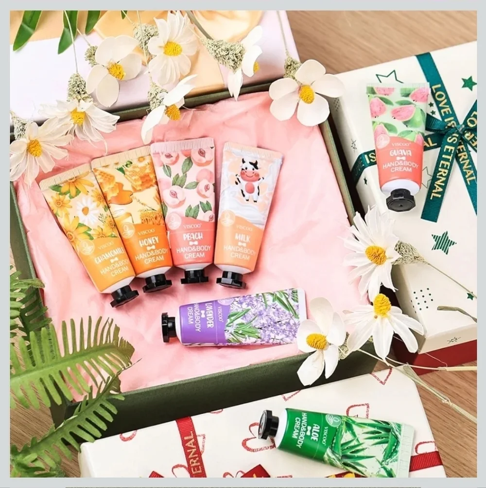 Viscoo Plant Hand Cream Set - 7 Pack  Nurishing Luxurios Feel Delightful Scents